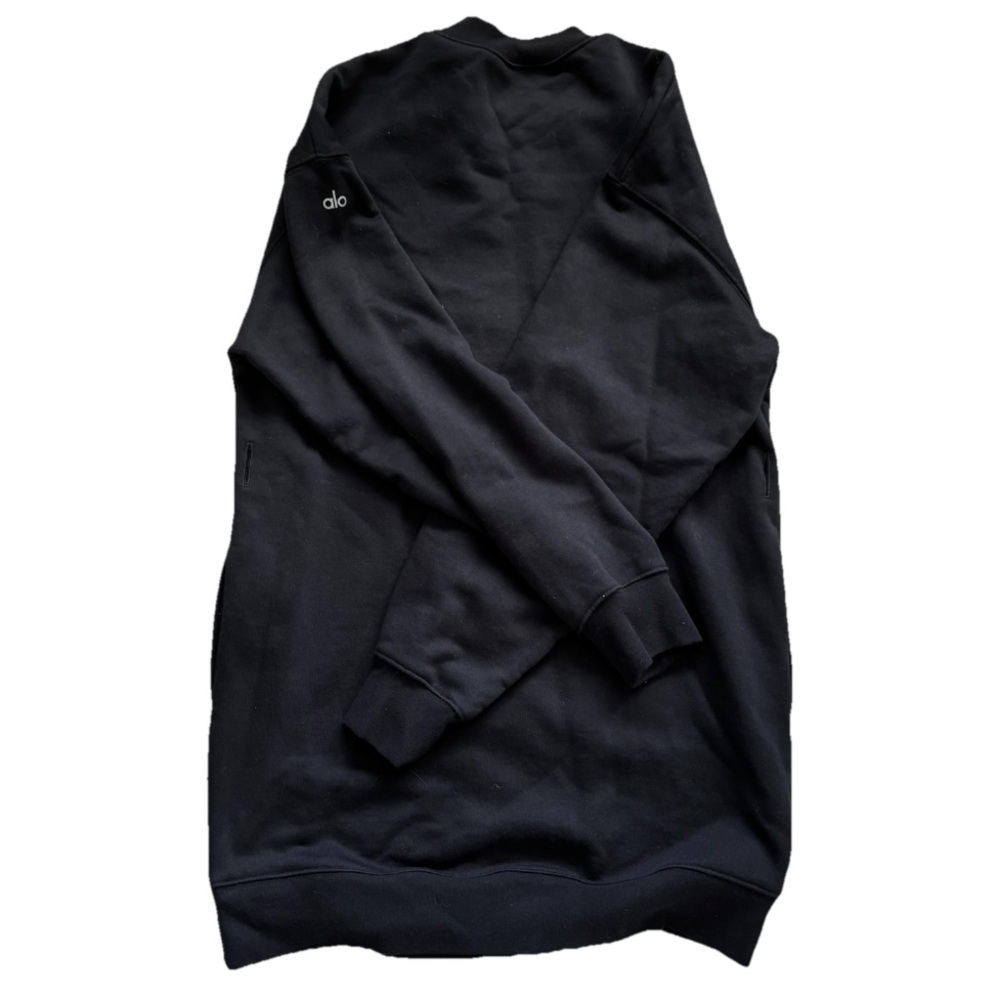 ALO YOGA CITYSCAPE Black Crewneck Sweatshirt Dress Size Small Modern Comfy - Picture 7 of 7